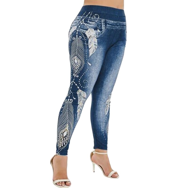 Floral Printing Pencil Jeggings