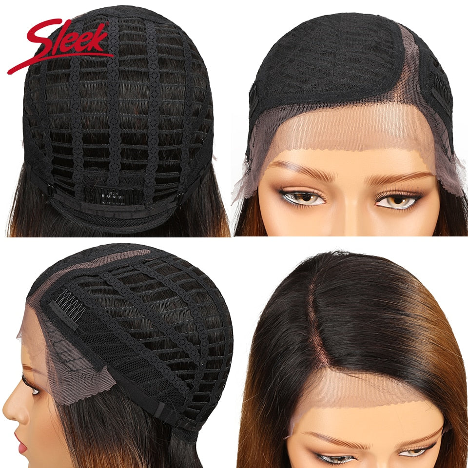 Sleek Color Lace Front Human Hair Wigs