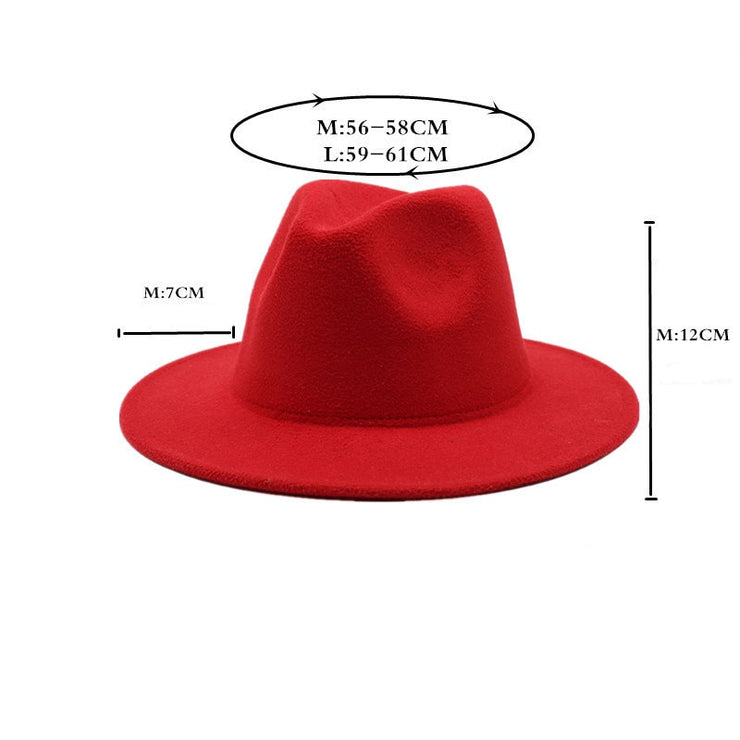 Men/ Women Wide Brim Fedoras