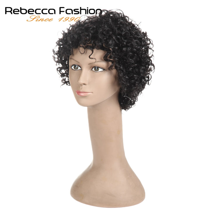 Rebecca Short Loose Curly Human Hair Wigs