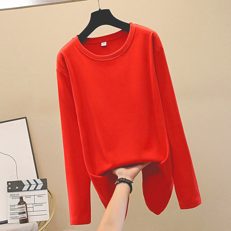 Basic Cotton Long Sleeve Sweater