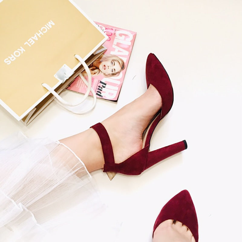 Ankle Strap Pointed Toe Pumps