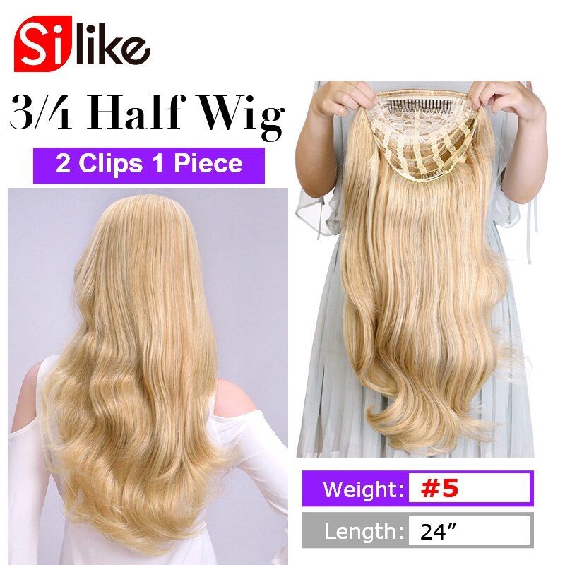 Long Synthetic Half Clips Extension Wigs