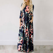 Floral Print Long Maxi Dresses