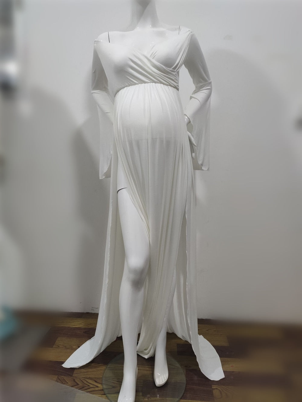 Shoulder less Maternity Gown