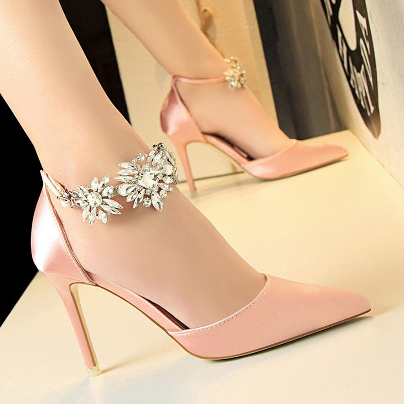 Silk Stiletto Pumps