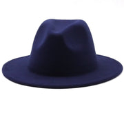 Unisex Child Solid Color Wool Classic Fedoras