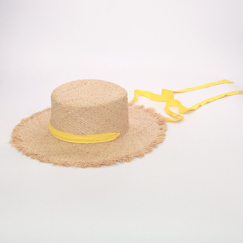 Women & Kids Ribbon Girl Summer Beach Hats