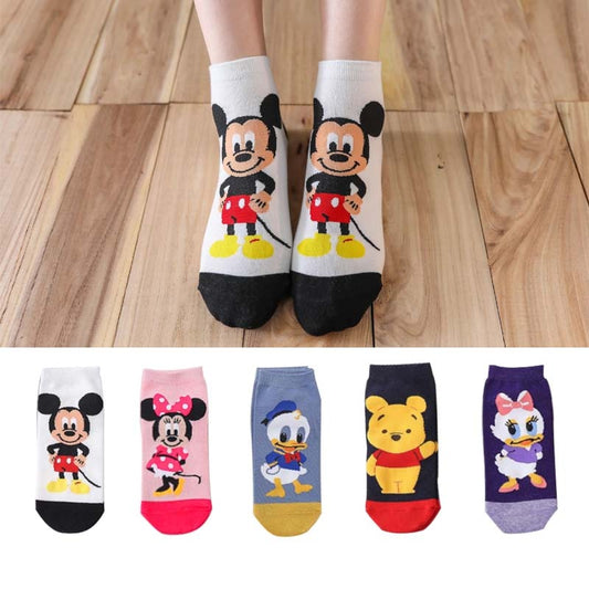 3-5 Pairs Cartoon Girl Funny Socks