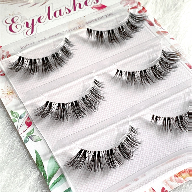 3D Mink Lashes Natural Short Full Strip