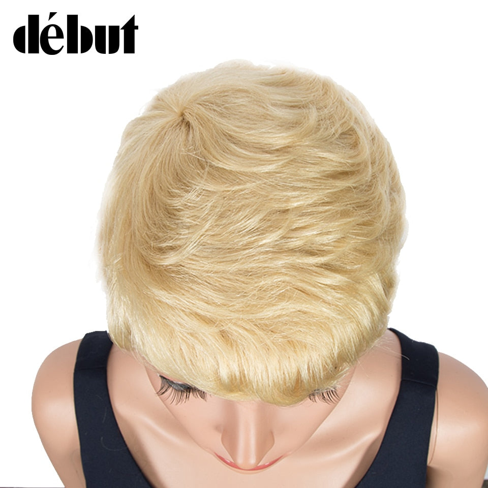 Short Remy Human Hair Wigs