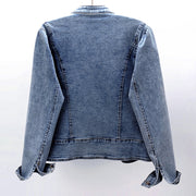 Embroidered Stretch Denim Jacket