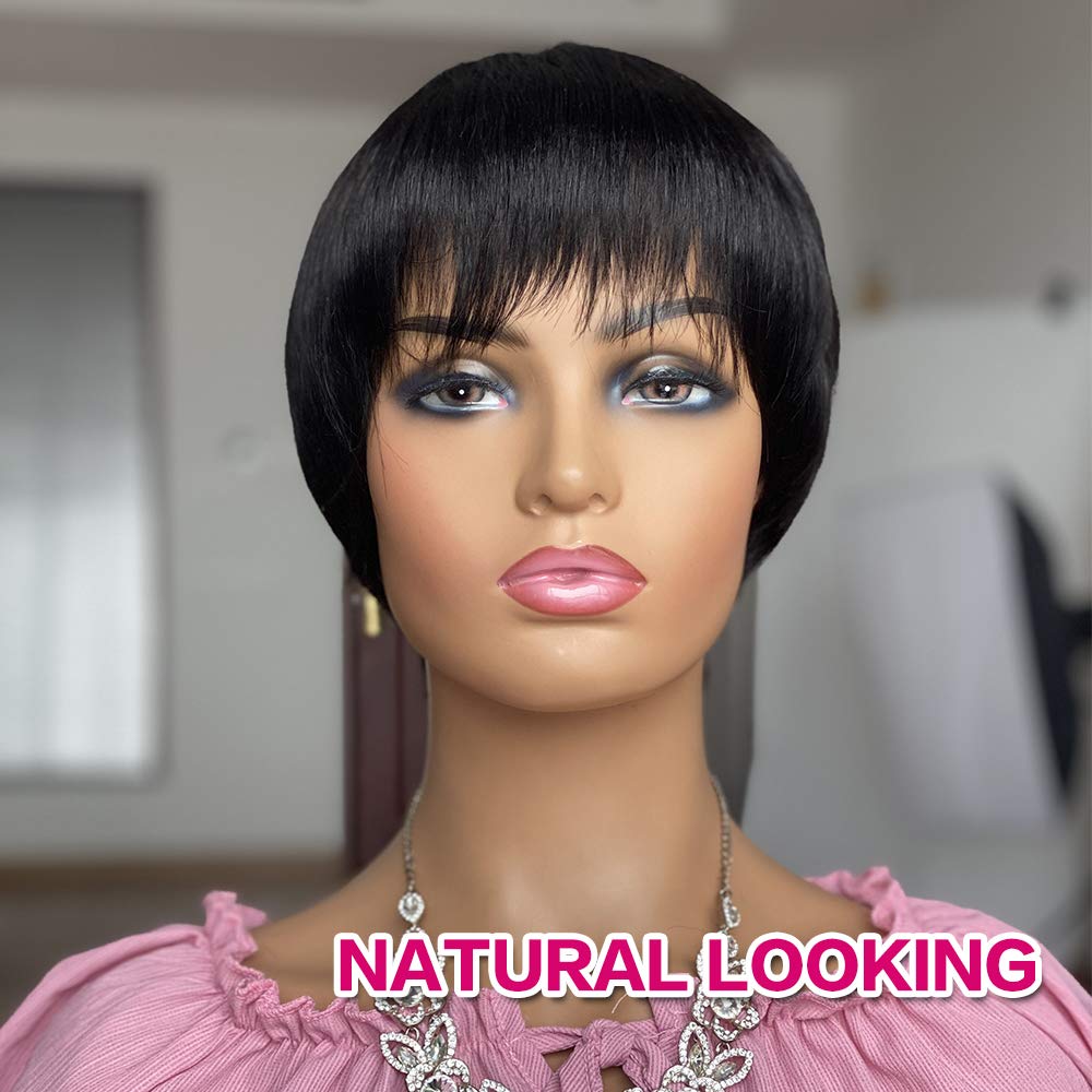 Pixie Cut Brazilian Human Hair Wigs