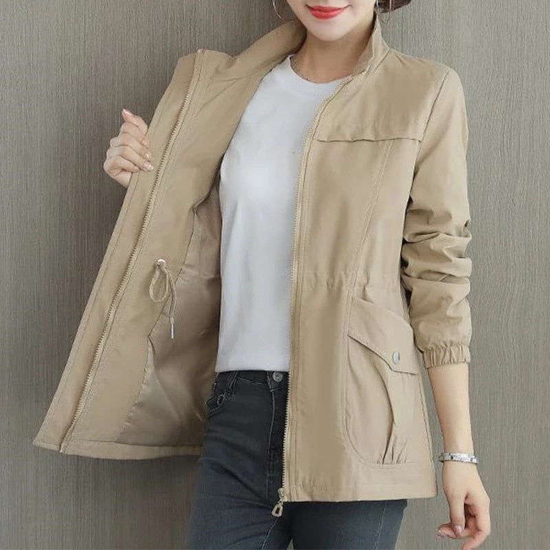 Stand-Up Collar Windbreaker Jacket