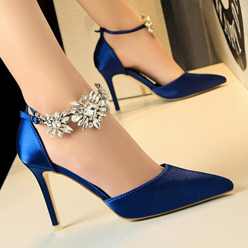 Silk Stiletto Pumps