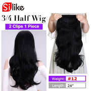 Long Synthetic Half Clips Extension Wigs