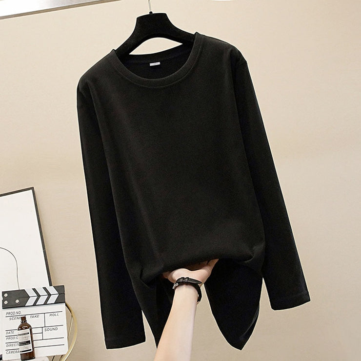 Basic Cotton Long Sleeve Sweater