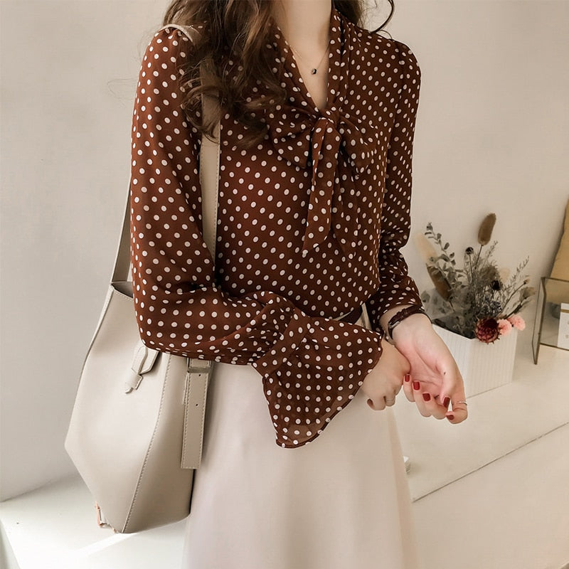 Vintage Polka Dot Blouses