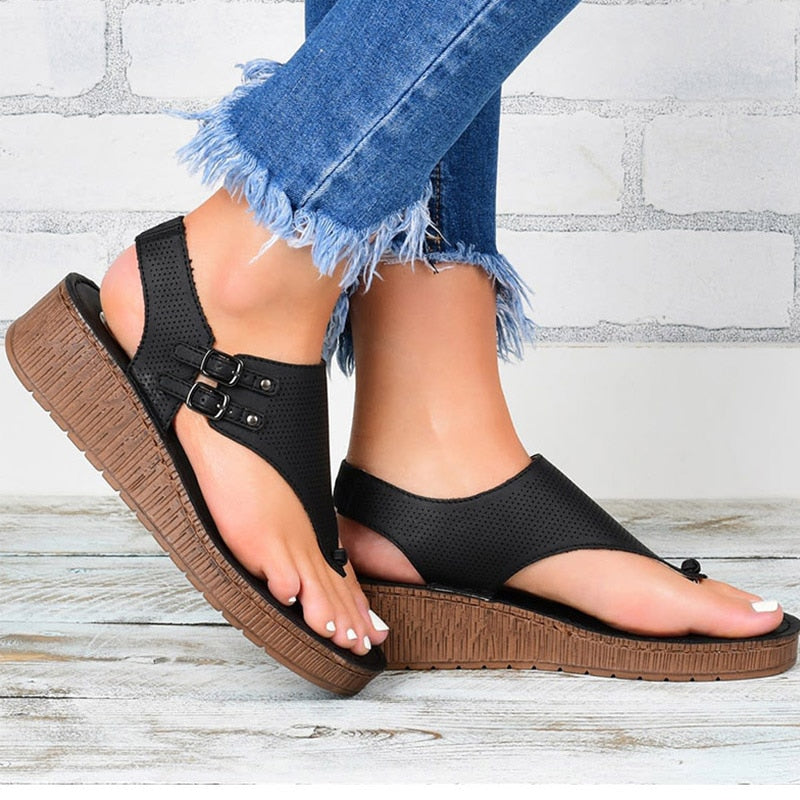 Two Buckle Platform Sandals