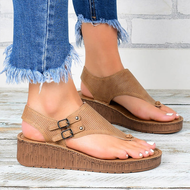 Two Buckle Platform Sandals