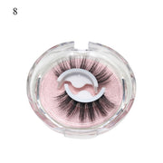 1pair Self-adhesive False Eyelashes Glue Free 3d Strip