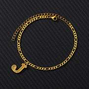 Alphabet Chain Ankle Bracelet