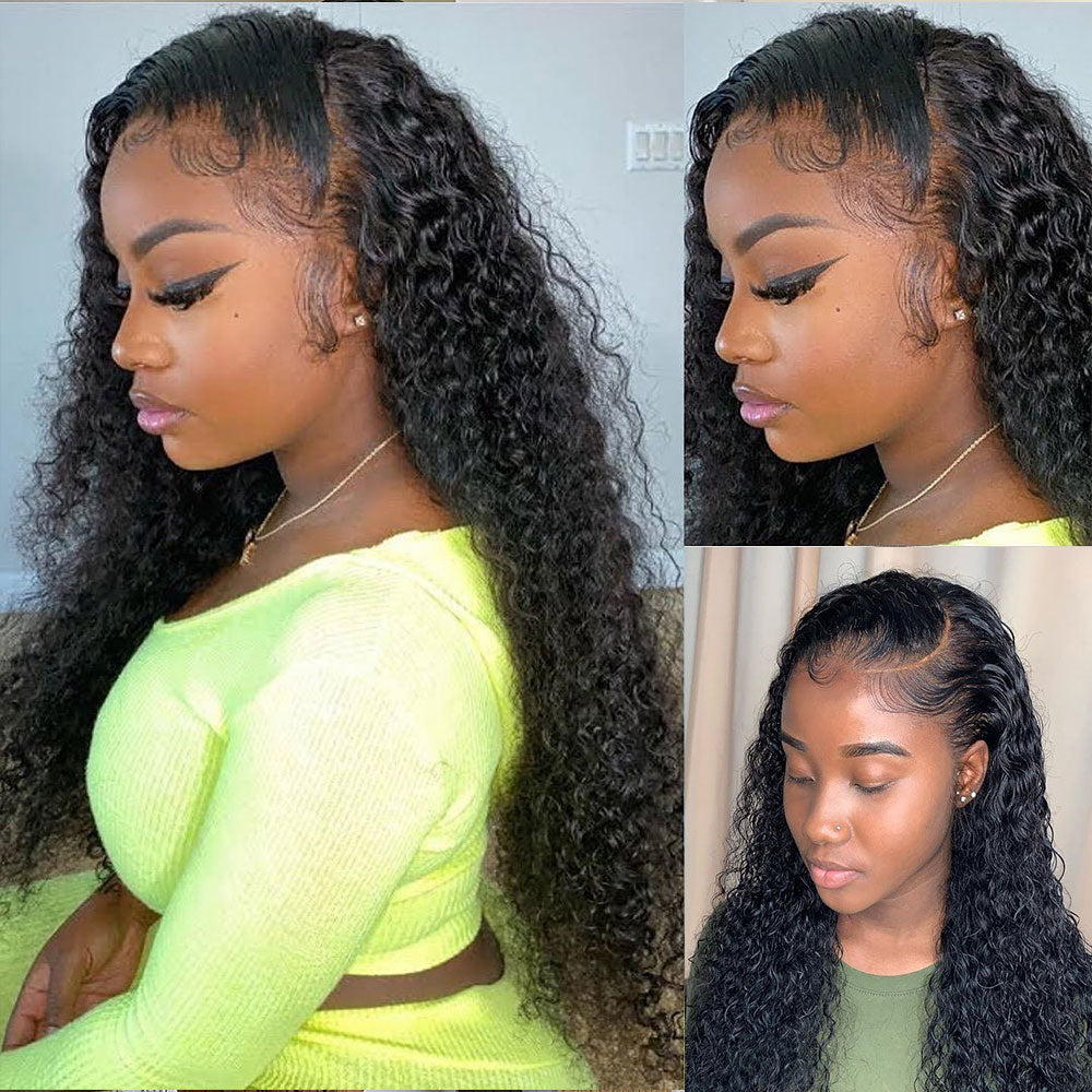 Brazilian Curly Human Hair HD Frontal Wigs