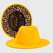 Four Seasons Unisex Inner Leopard Fedoras