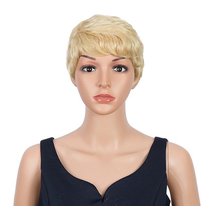 Short Remy Human Hair Wigs