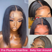 Brazilian Straight Transparent  Bob Wigs