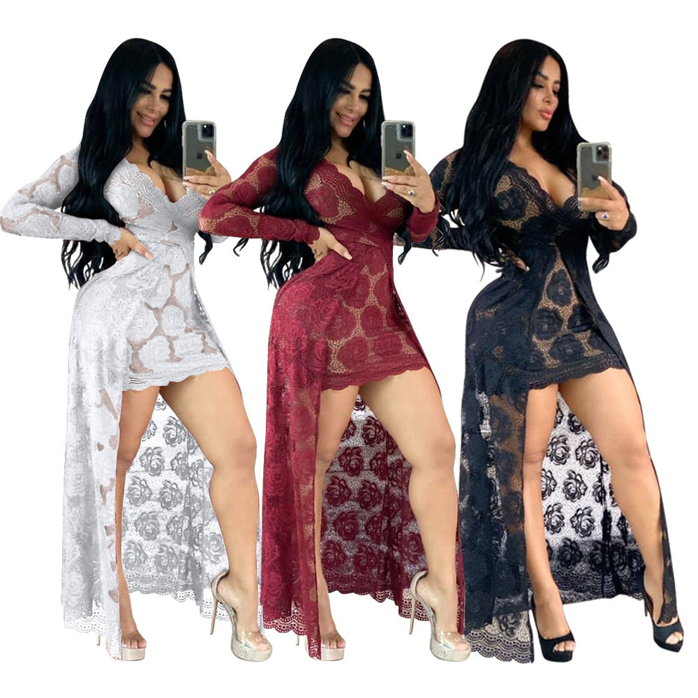 Long Sleeve Lace Bodycon Dresses