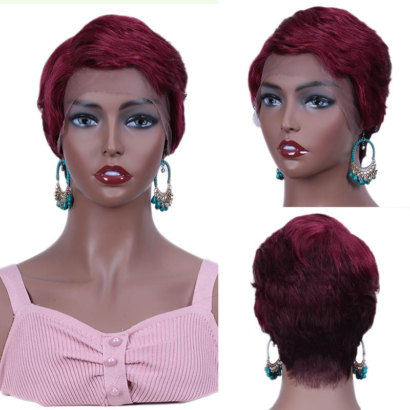 Rebecca Pixie Cut Human Hair Transparent Lace Front Wig