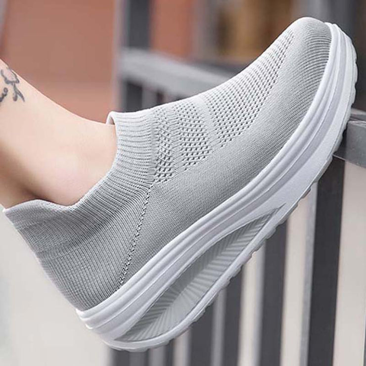 Thick Sole Vulcanized Slip-on Sneakers