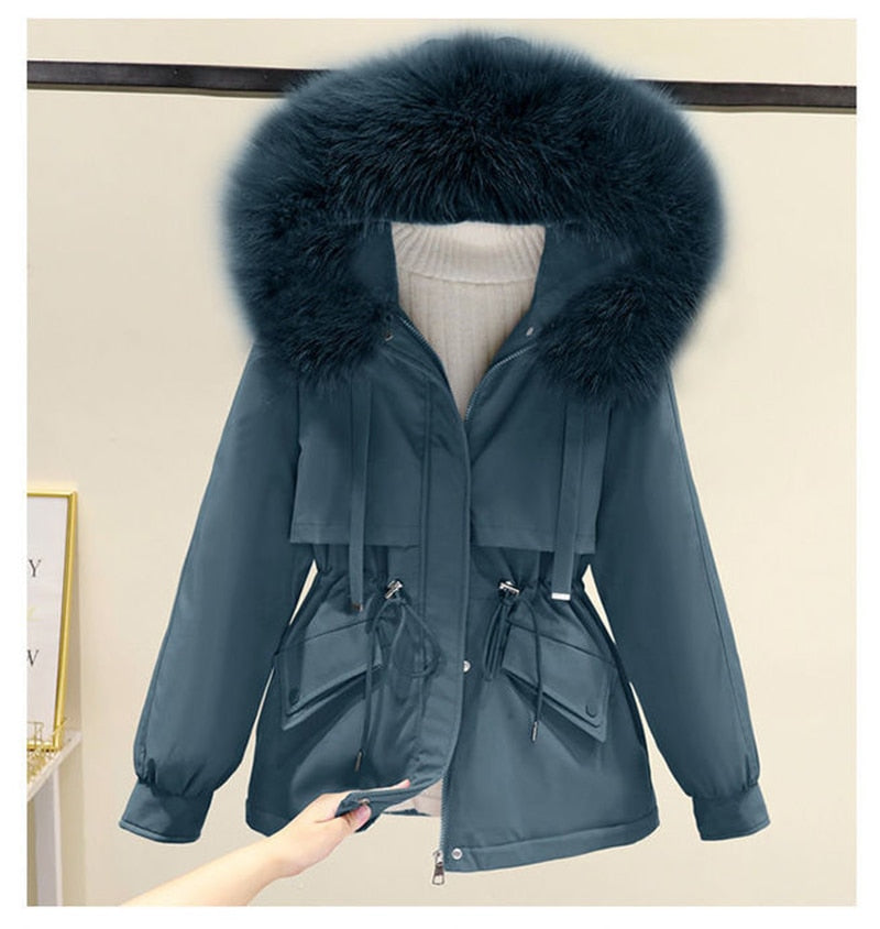 Big Fur Hooded Parka Down Coat