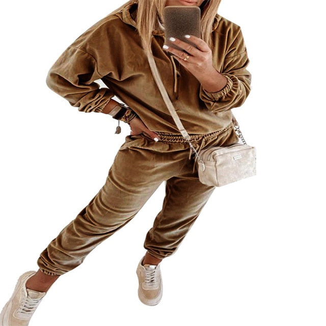 Velour Two Piece Tracksuit