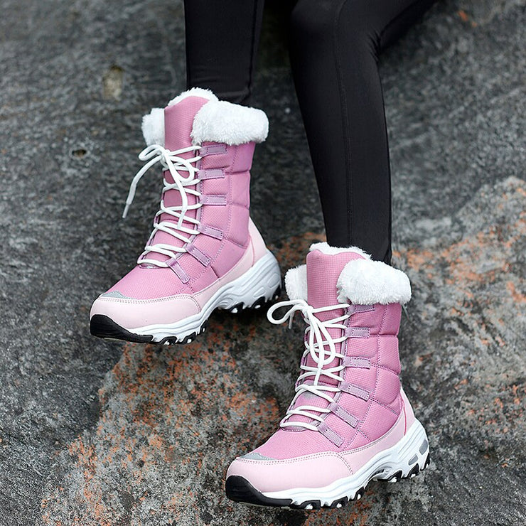 Lace-Up Snow Boots