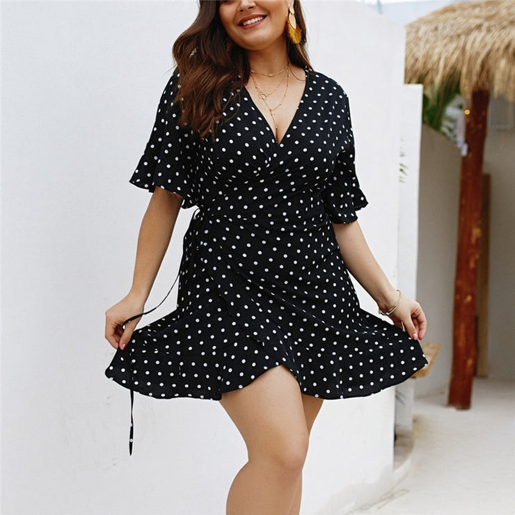 Polka Dot V-Neck Sundress