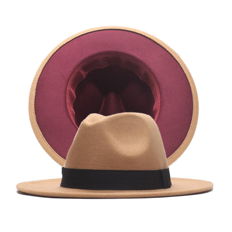 Wide Brim Patchwork Fedoras