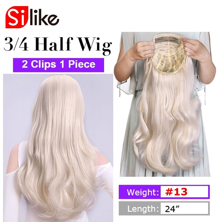 Long Synthetic Half Clips Extension Wigs