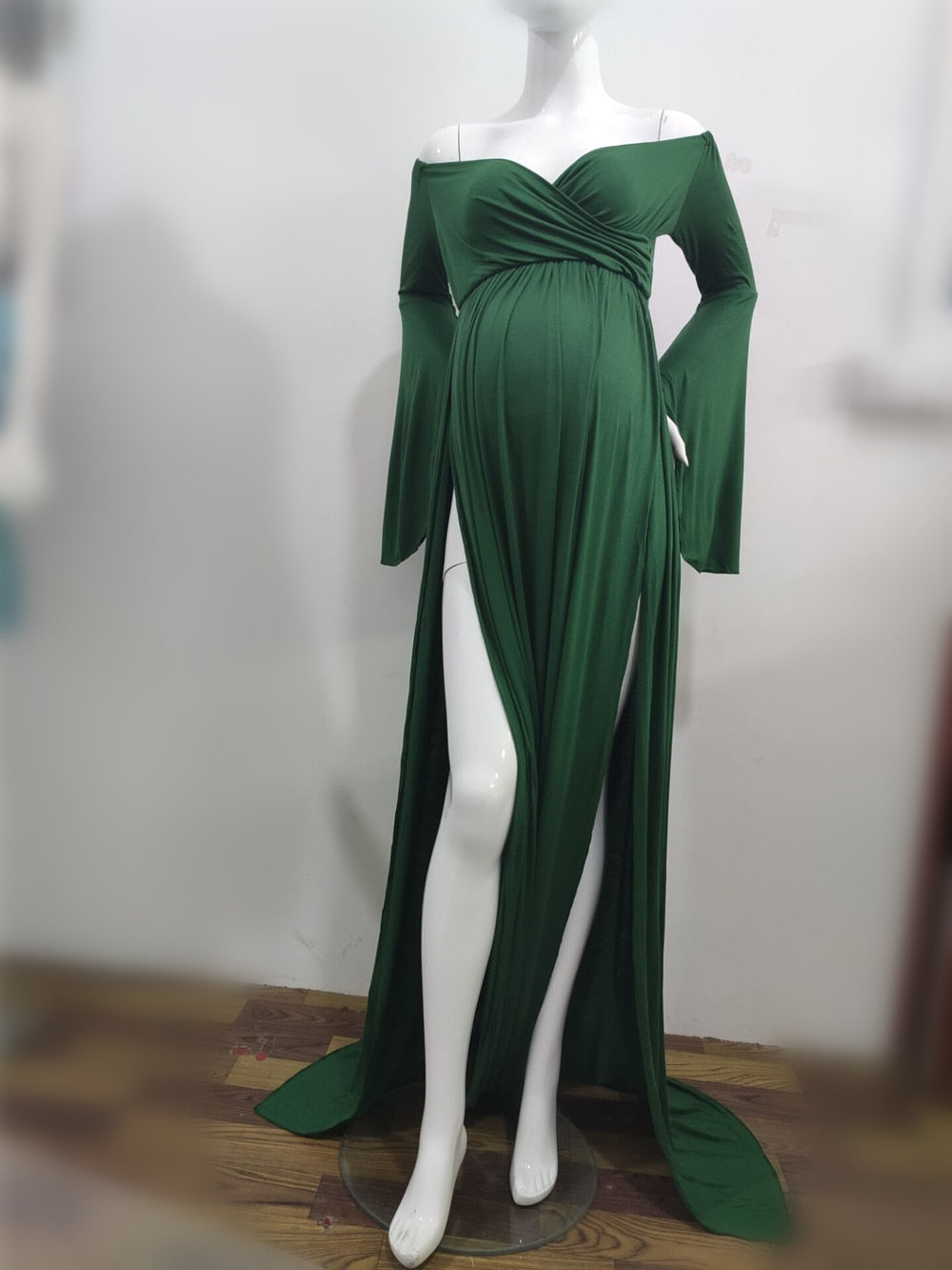 Shoulder less Maternity Gown