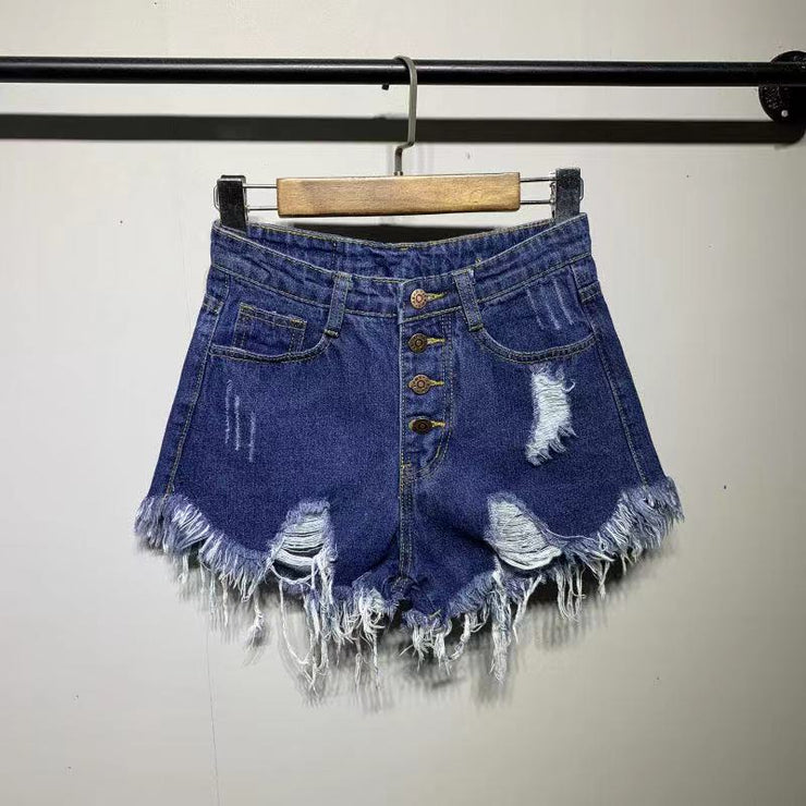 High Waist Denim Booty Shorts