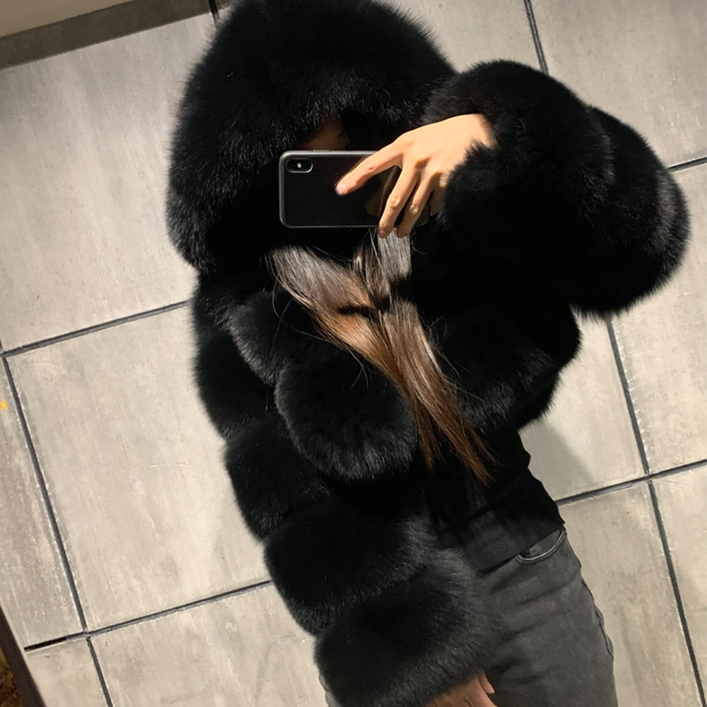 Faux Fur Cropped Jacket