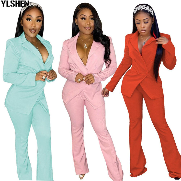 2 Piece Set Business Jacket& Pants Suits