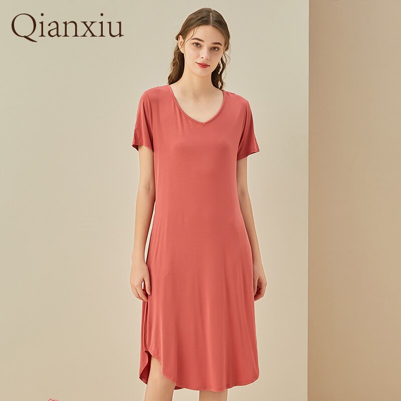 Baboo Fiber Round Collar Nightdress