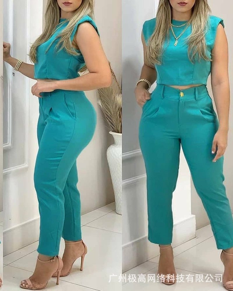 2pc OL Casual Pantsuits