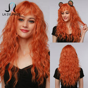 Cosplay Party Wig Long Body Wave Synthetic Heat Resistant