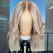 HD Lace Front Human Hair Blond Wigs