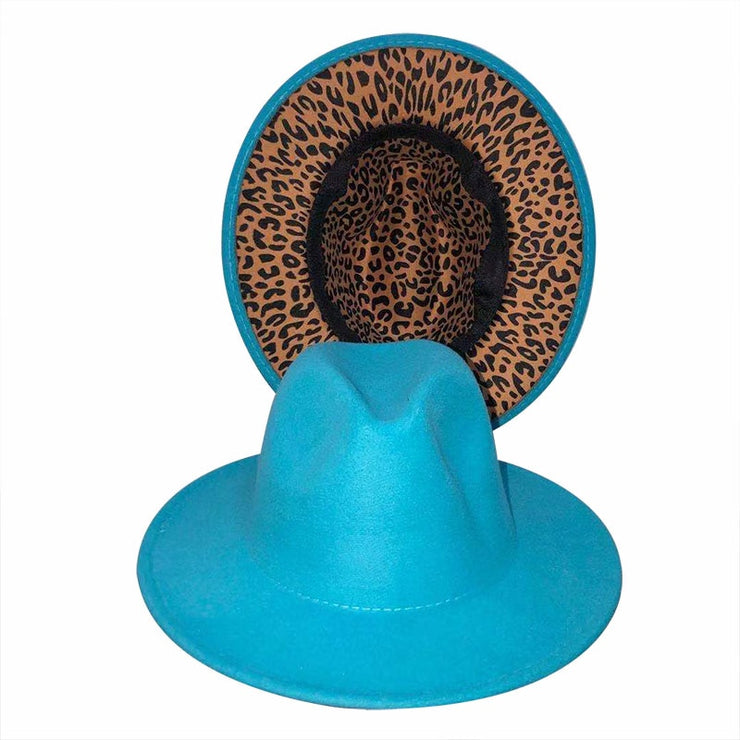 Four Seasons Unisex Inner Leopard Fedoras