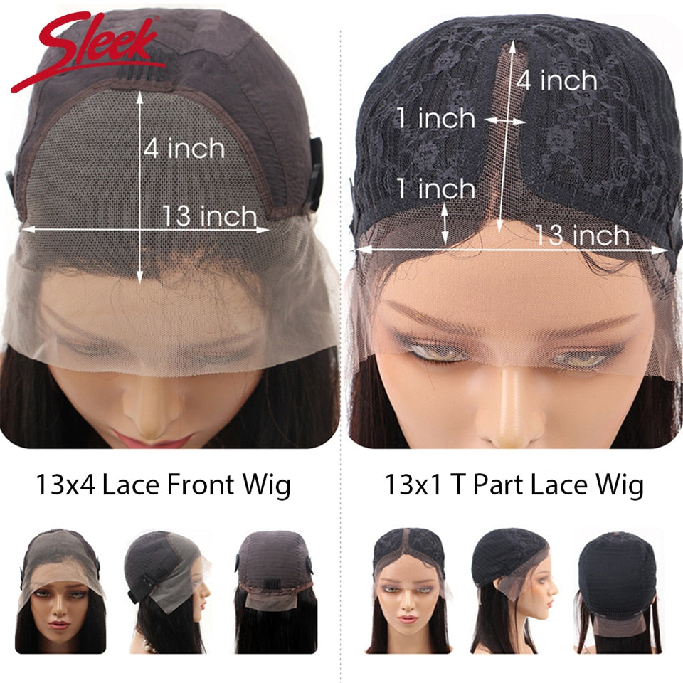 Straight Lace Front, T Part, and Lace Frontal Human Hair Wigs