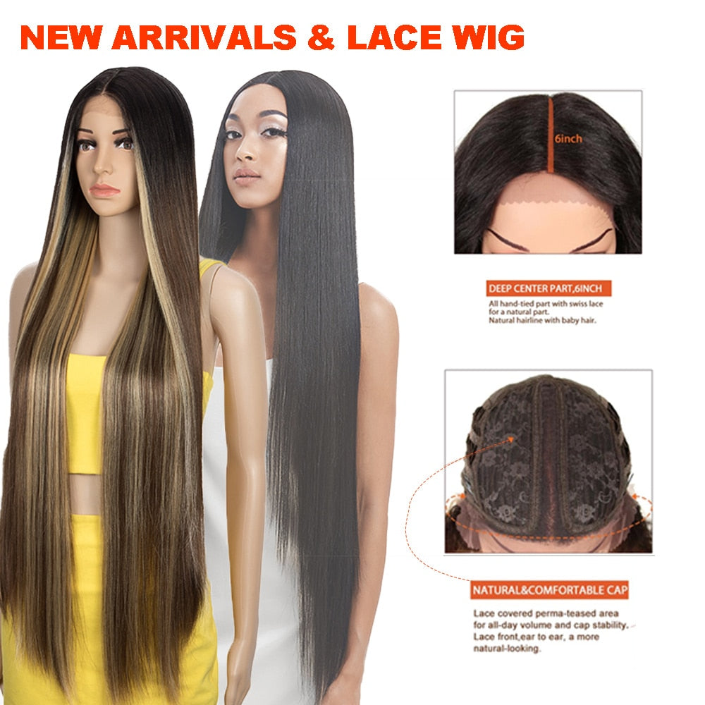 Noble Synthetic Straight Lace Front Wig